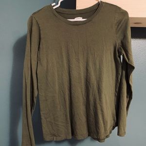 Olive Green Long Sleeve Old Navy Top Size M